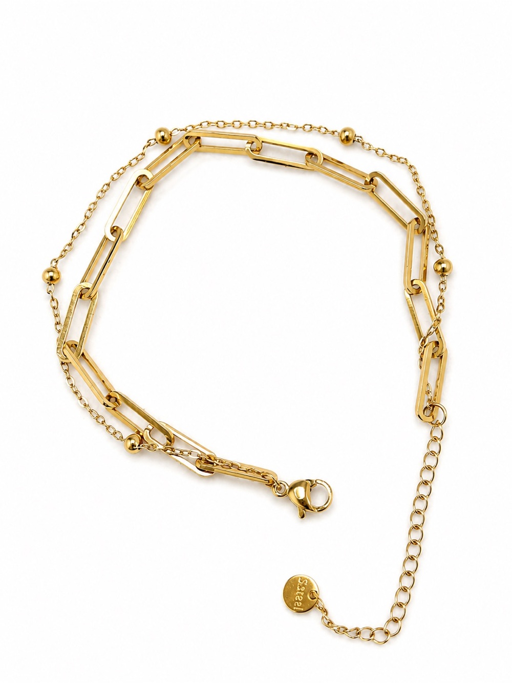 316 Stainless Steel Double Layer Bracelet – Gold Adjustable Bracelet for Women